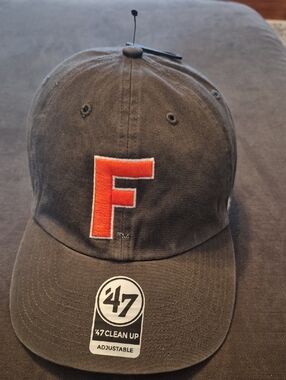 47 Dark Gray Baseball Cap with Orange  'F' Patch